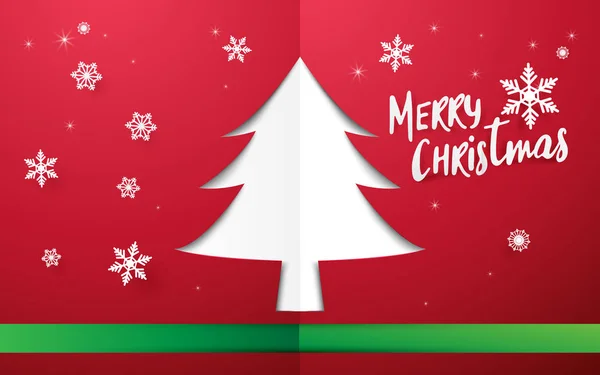 メリー クリスマスと幸せな新年。クリスマス ツリー形状空間 — ストックベクタ