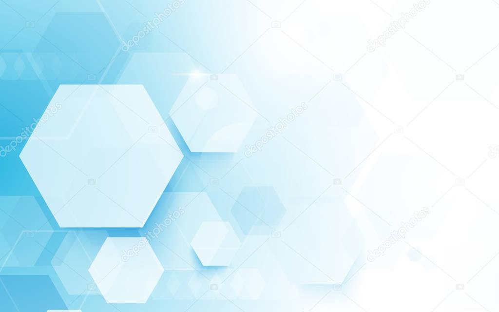 Abstract hexagons technology concept background. Space for your text