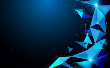 Soyut fütüristik molekülleri satırları devre kartı teknolojisi con