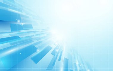 Soyut mavi dikdörtgenler perspektif arka plan. İllüstrasyon vektör