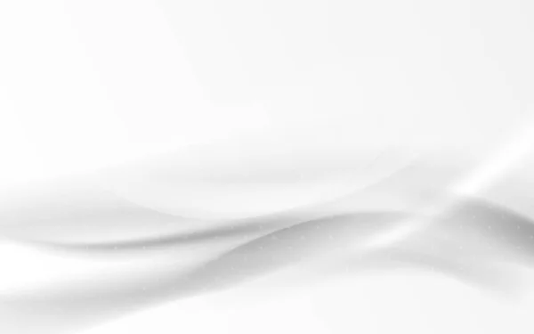 Abstrait moderne futuriste blanc ondulé avec lumière floue lignes courbes arrière-plan — Image vectorielle
