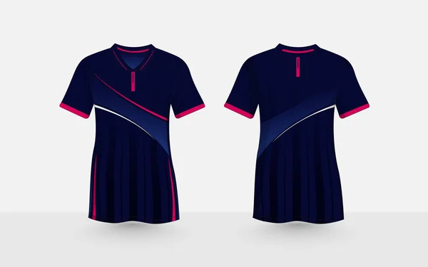 Plantilla de diseño de camiseta e-sport de diseño azul y rosa — Archivo Imágenes Vectoriales