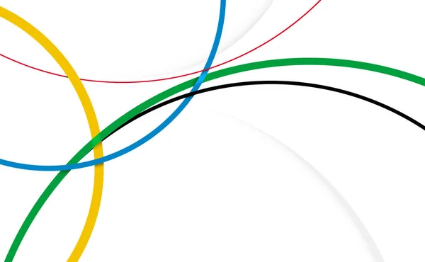 Cor abstrato círculos olímpicos anéis de fundo. Modelo de design de brochura, cartão, banner, cartaz — Vetor de Stock