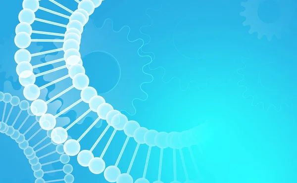 Abstract blue DNA double helix. Healthcare and science pattern medical innovation concept background — 스톡 벡터