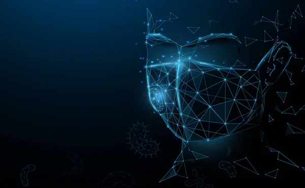 Máscara respiratoria de seguridad de enfermedades respiratorias transmitidas por el aire como la gripe, coronavirus, ébola, etc. Máscara N95 — Archivo Imágenes Vectoriales