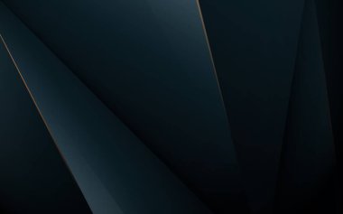 Soyut çokgen desenli lüks koyu mavi ve altın rengi. Vektör illüstrasyonu