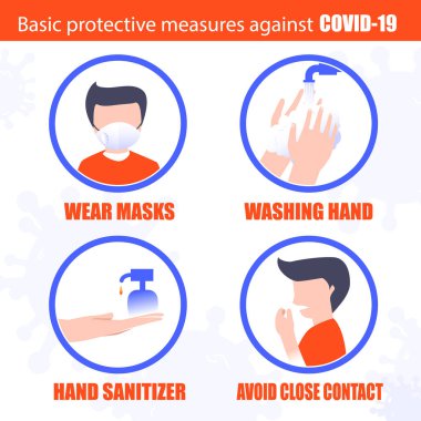 Covid-19 Coronavirus konsepti. Sağlık ve tıp bilgileri
