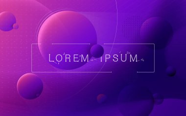 Soyut eğilimli gradyan şekiller bileşimi. Modern hipster fütüristik. Gezegenler, yıldızlar ve galaksi arkaplanı