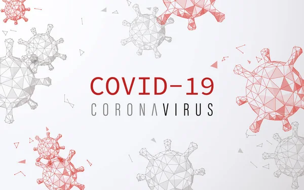 Coronavirus Boyutlu Soyut Arkaplanı Virüsün Mikroskobuna Yakın Çekim Virüs Covid — Stok Vektör