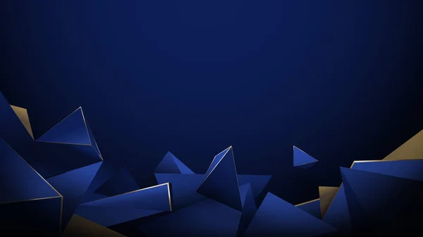 Abstrait Low Poly Modèle Luxe Bleu Foncé Avec — Image vectorielle