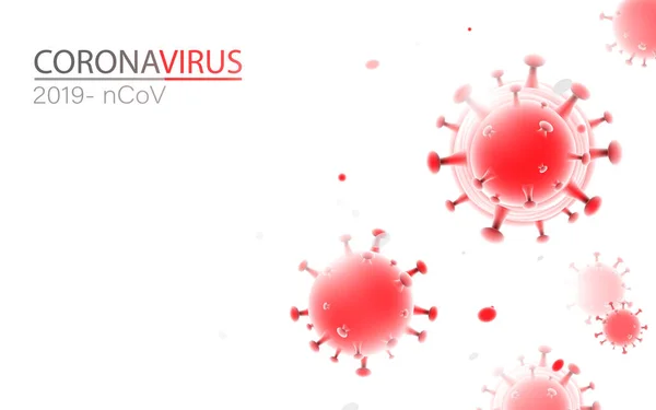 Abstract Coronavirus Background Surto Coronavírus Antecedentes Gripe Vírus Covid Novo — Vetor de Stock