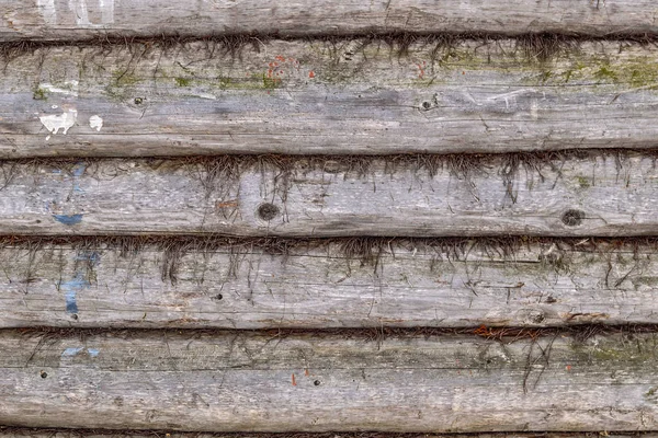 Dřevěné srubové stěny pozadí — Stock fotografie