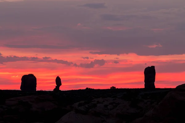 アーチーズ国立公園の夕日 — ストック写真