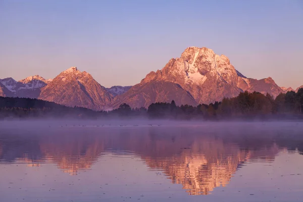 Teton sonbahar gündoğumu yansıma — Stok fotoğraf