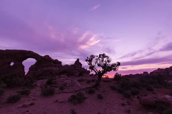 ユタ州の砂漠の夕日 — ストック写真