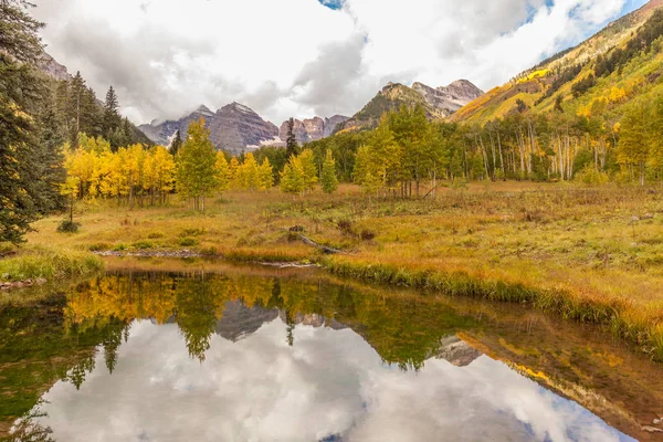 Maroon Bells Fall Reflection — Stock Photo, Image