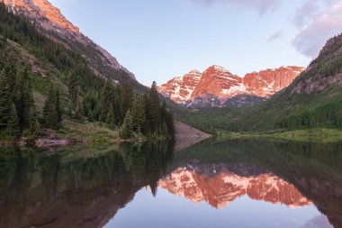 Kestane rengi çan gündoğumu yansıma