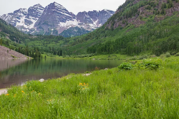 Scenic Maroon Bells in Summer — Stock Photo, Image