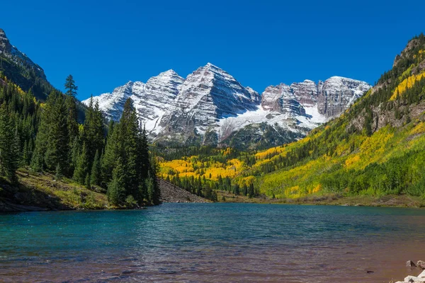 Maroon Bells in Fall — Stock Photo, Image