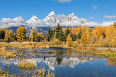 Teton sonbahar yansıma