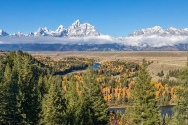 Teton aralığı formu snake river overlook Güz