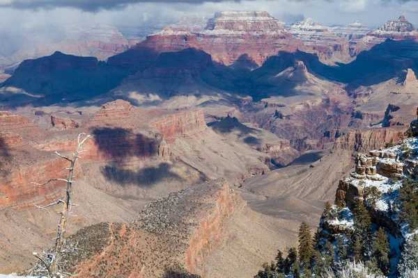 Paysage Hivernal Pittoresque Bord Sud Grand Canyon — Photo