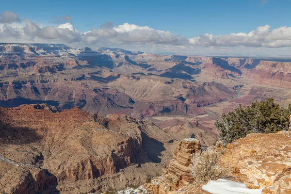 Schilderachtige Winterlandschap South Rim Van Grand Canyon — Stockfoto