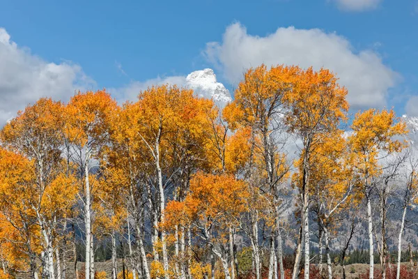 ワイオミング州の Tetons の風光明媚な秋の風景 — ストック写真