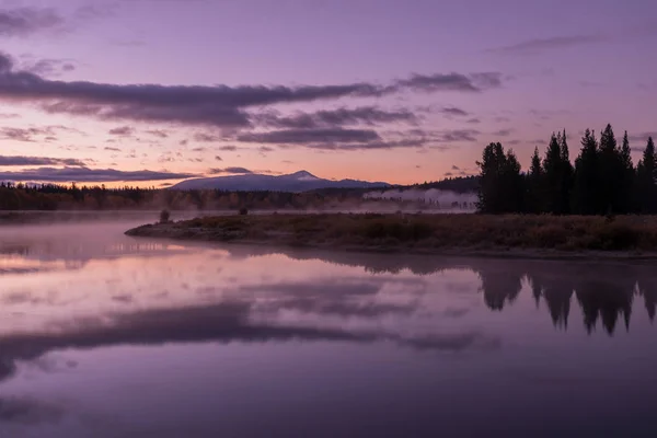 Beautiful Sunrise Int Tetons Fall — Stock Photo, Image