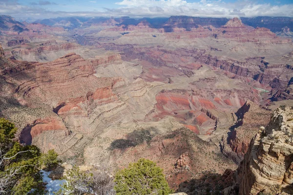 Paesaggio Panoramico Del Grande Canyon Inverno — Foto Stock
