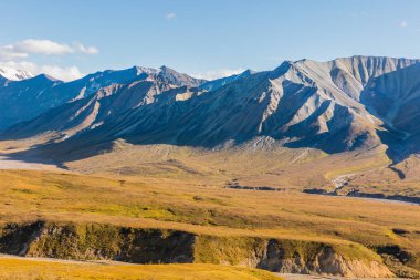 sonbaharda doğal Denali Milli Parkı peyzaj