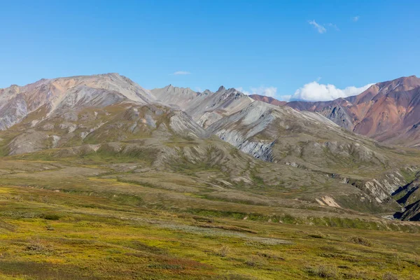 Jelenet Táj Alaszkai Denali Nemzeti Park Kora Ősszel — Stock Fotó