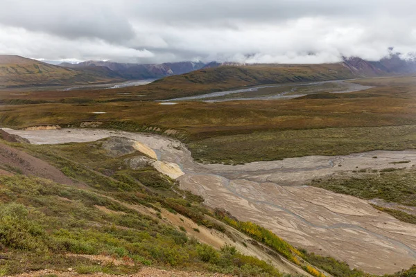 Denali National Park Alaska Scen Landskap Början Hösten — Stockfoto