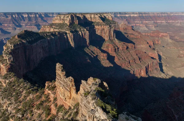 Die Zerklüftete Landschaft Des Grand Canyons Vom Nordrand Aus — Stockfoto