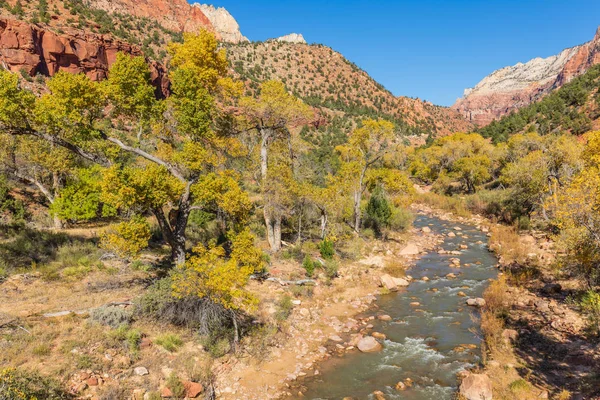 Het Schilderachtige Landschap Van Zion National Park Utah Herfst — Stockfoto