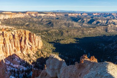 Kışın Bryce Canyon Milli Parkı Utah peyzaj doğal