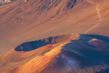 Haleakala yanardağ krater manzara Maui Adası