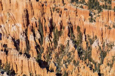 Kışın Bryce Canyon Milli Parkı Utah peyzaj doğal