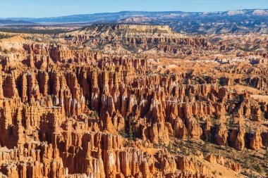 Kışın Bryce Canyon Milli Parkı Utah peyzaj doğal
