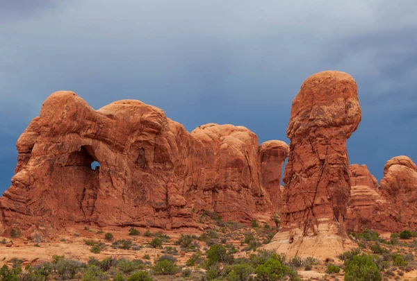 Paesaggio Frastagliato Panoramico Del Parco Nazionale Degli Archi Dello Utah — Foto Stock