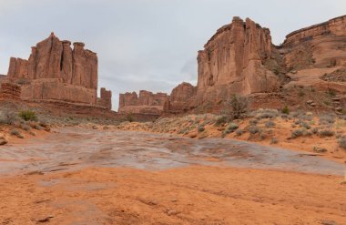 Utah Arches Ulusal Parkı 'ndaki manzara manzarası