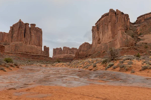 Malowniczy Krajobraz Parku Narodowym Arches Utah — Zdjęcie stockowe