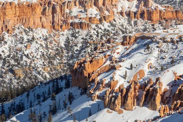 Scenic Snow Covered Landscape Bryce Canyon National Park Utah Winter — 스톡 사진