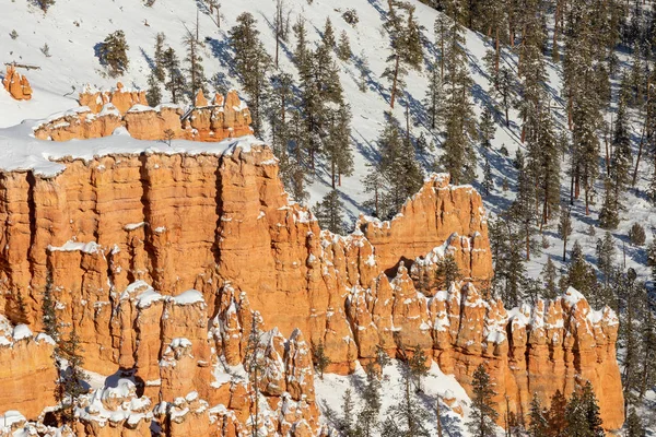 Paisaje Cubierto Nieve Parque Nacional Bryce Canyon Utah Invierno — Foto de Stock