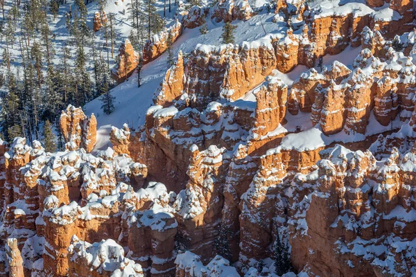 Scenic Snow Covered Landscape Bryce Canyon National Park Utah Winter — 스톡 사진