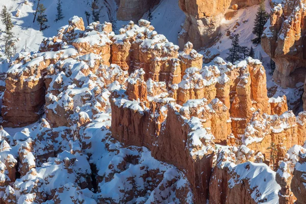 Paisaje Cubierto Nieve Parque Nacional Bryce Canyon Utah Invierno — Foto de Stock