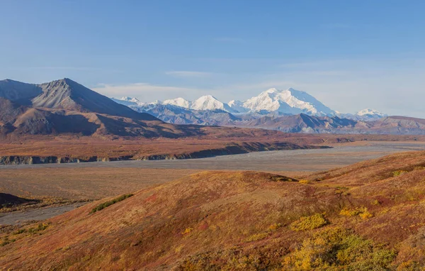 Γραφικό Τοπίο Στο Εθνικό Πάρκο Denali Αλάσκα Φθινόπωρο — Φωτογραφία Αρχείου