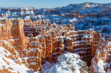scenic Bryce Canyon National Park Utah winter landscape clipart