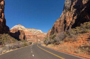 manzaralı Zion Ulusal Parkı Utah manzarası