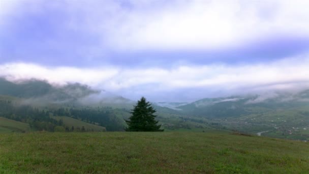 4k Berg und Himmel in Wolken. Zeitraffer ohne Vögel. — Stockvideo